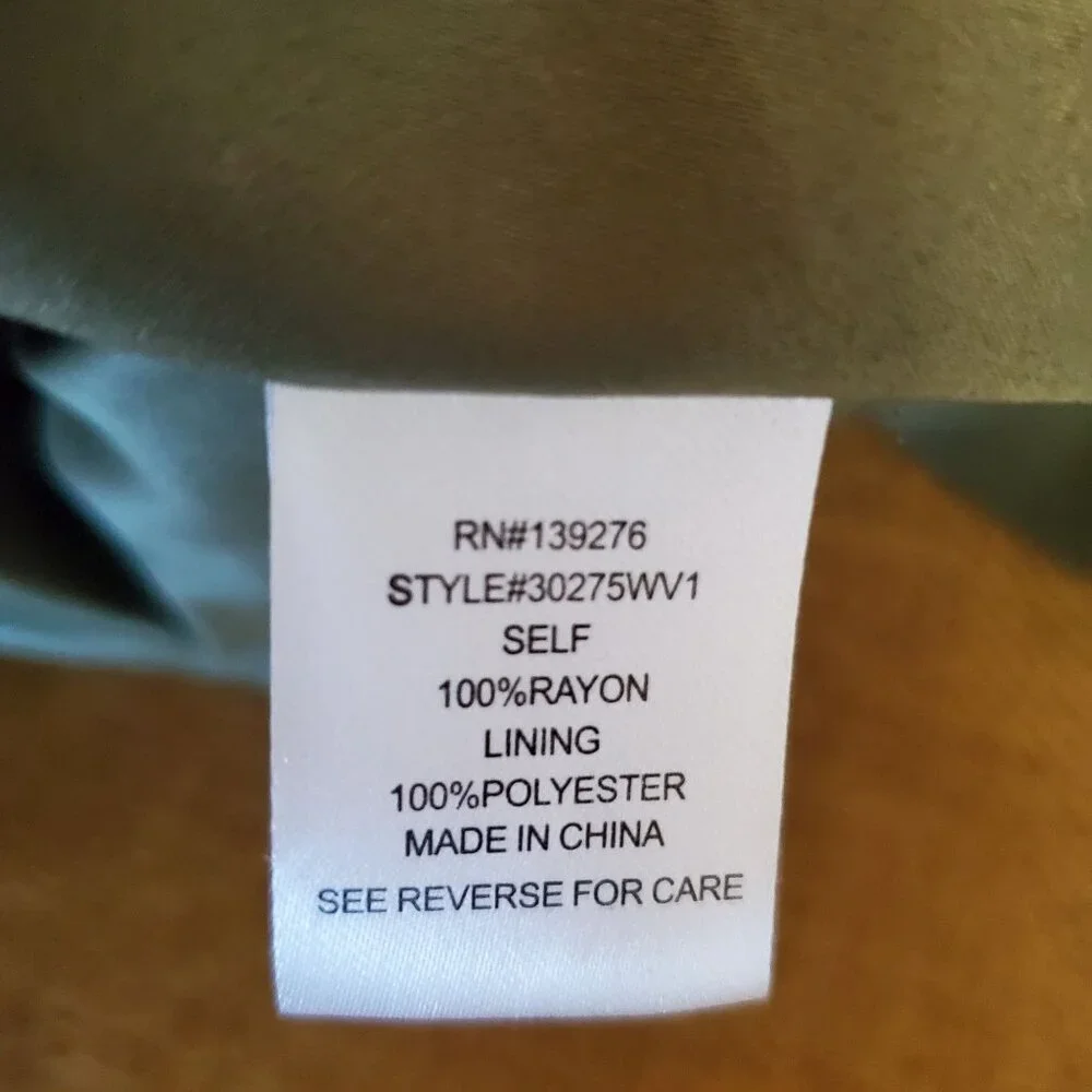 Daniel Rainn Olive Green Jacket With Belt Cargo Pockets Womens Small NWOT - Picture 11 of 11